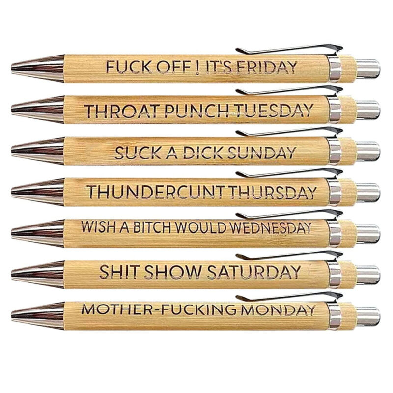 Sarcastic Weekly Mood Pens (Set Of 7)